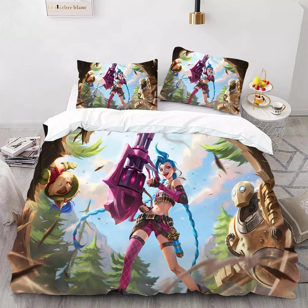 LOL Arcane Season 2 Bedding Set Pattern Quilt Cover Without Filler (Online Order Only)