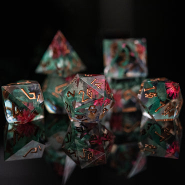 Lotus Blossom Sharp-Edged Resin Dice Set (ONLINE ORDER ONLY)
