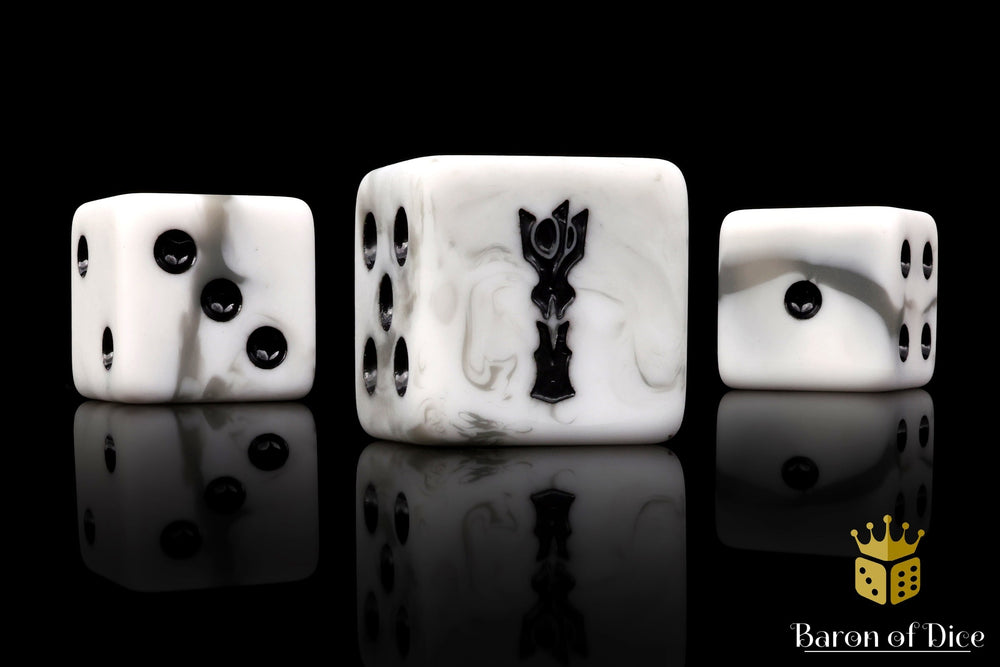 Dark Tower, White, Square 16mm Dice (ONLINE ORDER ONLY)