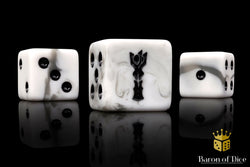 Dark Tower, White, Square 16mm Dice (ONLINE ORDER ONLY)