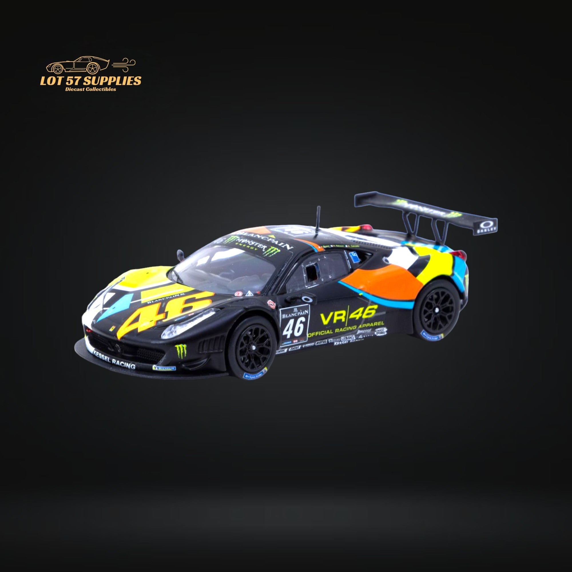 Tarmac Works Hobby64 Ferrari 458 Italia GT3 VR46 T64-073-12BGT646N 1:64 (ONLINE ORDER ONLY)