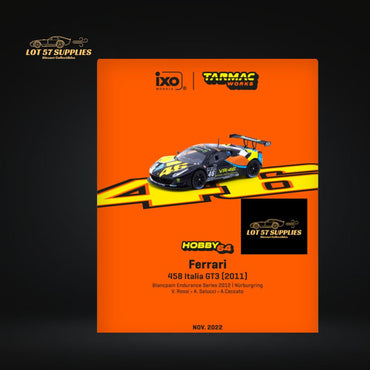 Tarmac Works Hobby64 Ferrari 458 Italia GT3 VR46 T64-073-12BGT646N 1:64 (ONLINE ORDER ONLY)