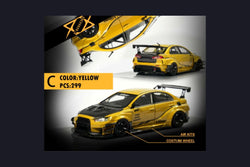Error404 Model Mitsubishi Evolution X Varis Widebody in Candy Blue OR Yellow 1:64 Each Limited to 299 Pcs (ONLINE ORDER ONLY)