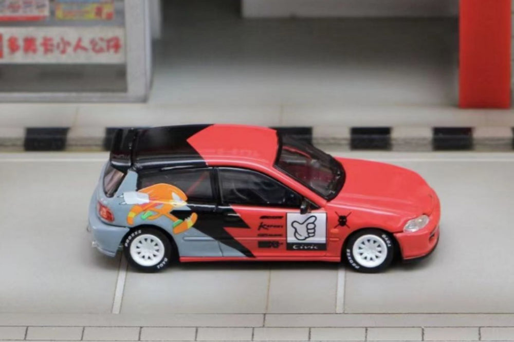 Street Weapon Honda Civic EG6 "KNUCKLES" Sonic livery 1:64 (ONLINE ORDER ONLY)