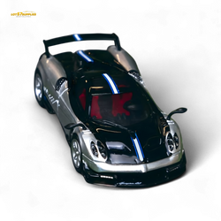 Tarmac Works Global64 Pagani Huayra BC Grigio Mercurio 2-Tone Silver/Blk 1:64 (ONLINE ORDER ONLY)