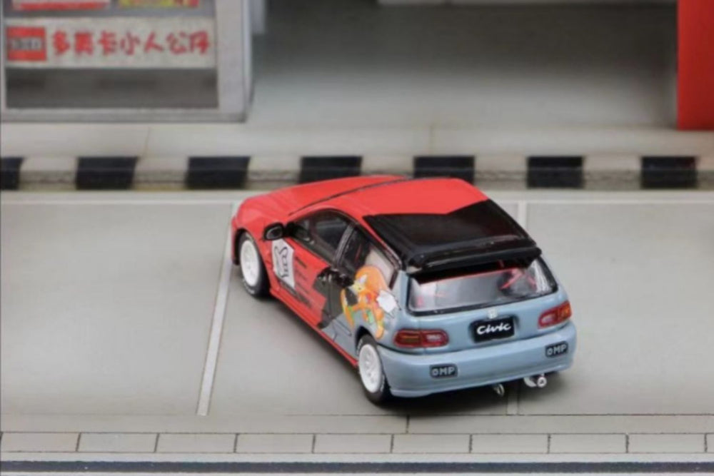Street Weapon Honda Civic EG6 "KNUCKLES" Sonic livery 1:64 (ONLINE ORDER ONLY)
