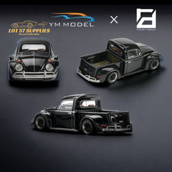 YM Model X Robert Design Volkswagen Beetle Pickup Truck FUSCUP in Black 1:64 Limited to 499 Pcs (ONLINE ORDER ONLY)