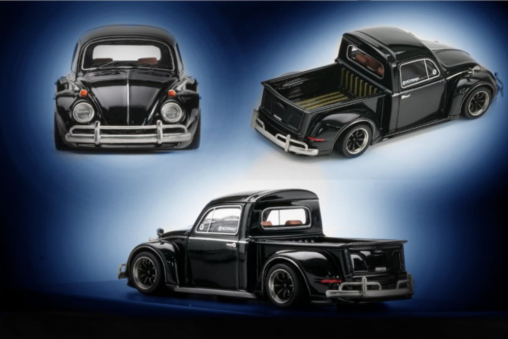 YM Model X Robert Design Volkswagen Beetle Pickup Truck FUSCUP in Black 1:64 Limited to 499 Pcs (ONLINE ORDER ONLY)