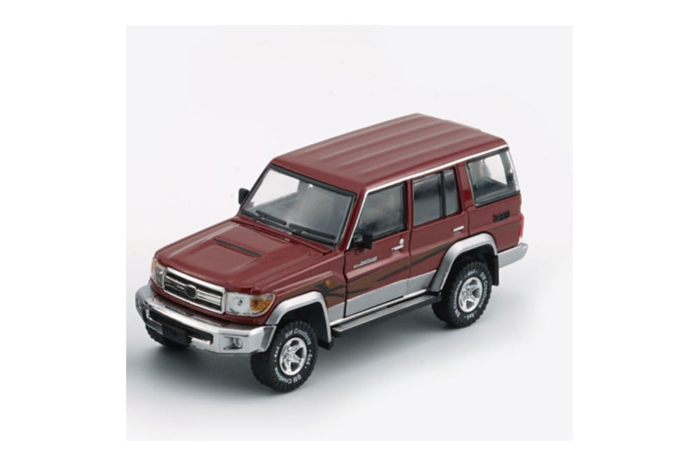 BM Creations Toyota Land Cruiser LC76 Dark Red / Dark Grey - RHD 1:64 (ONLINE ORDER ONLY)