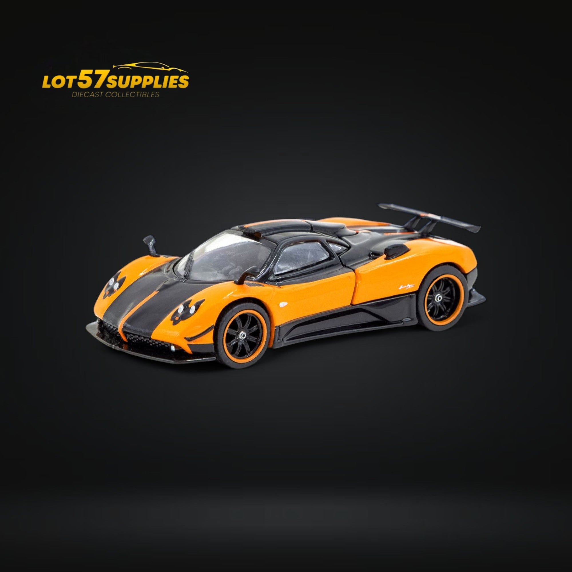Tarmac Works Global64 Pagani Zonda Arancio Saint Tropez Item #T64G-TL021-OR 1:64 (ONLINE ORDER ONLY)