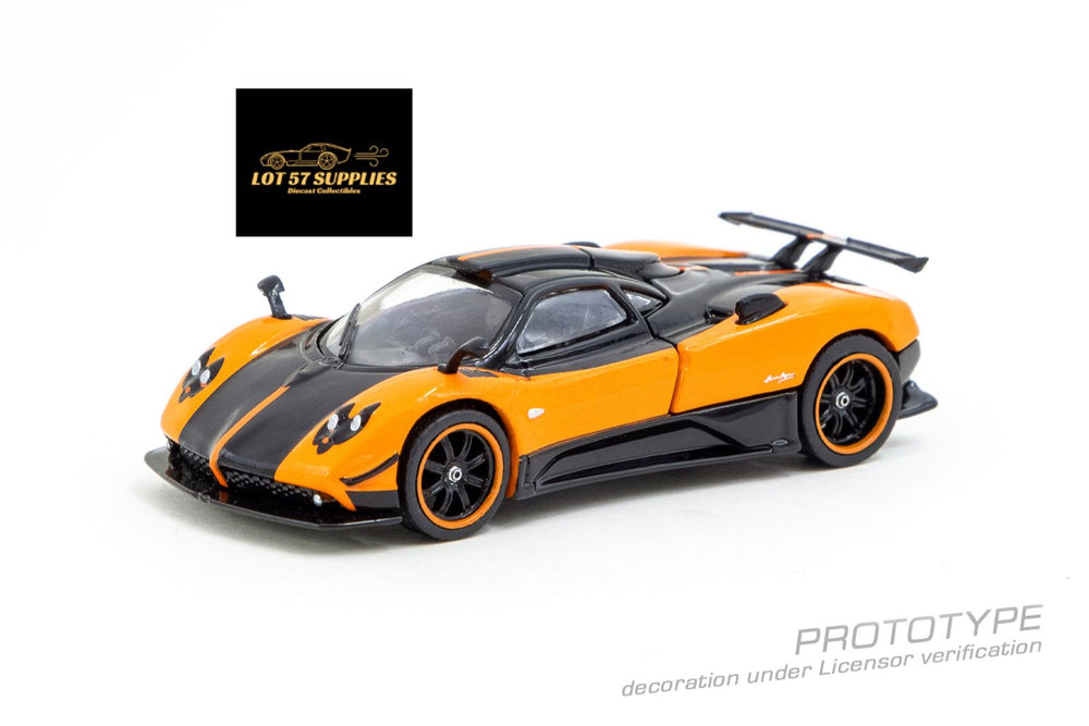 Tarmac Works Global64 Pagani Zonda Arancio Saint Tropez Item #T64G-TL021-OR 1:64 (ONLINE ORDER ONLY)