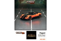 Tarmac Works Global64 Pagani Zonda Arancio Saint Tropez Item #T64G-TL021-OR 1:64 (ONLINE ORDER ONLY)