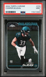 Graded 2024 Topps Chrome Cooper DeJean #232 Rookie RC Football Card PSA 9 Mint (ONLINE ORDER ONLY)
