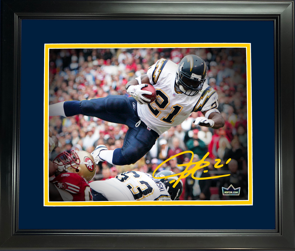Framed LaDainian Tomlinson San Diego Chargers Facsimile Laser Engraved Signature Auto 11"x14" Football Photo HOFSM Holo (ONLINE ORDER ONLY)