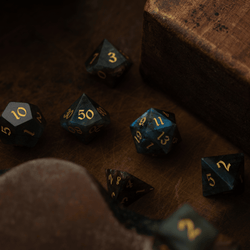 Labradorite Gemstone DND Dice Set (ONLINE ORDER ONLY)