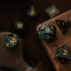 Labradorite Gemstone DND Dice Set (ONLINE ORDER ONLY)