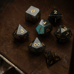 Labradorite Gemstone DND Dice Set (ONLINE ORDER ONLY)