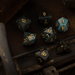 Labradorite Gemstone DND Dice Set (ONLINE ORDER ONLY)
