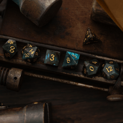 Labradorite Gemstone DND Dice Set (ONLINE ORDER ONLY)