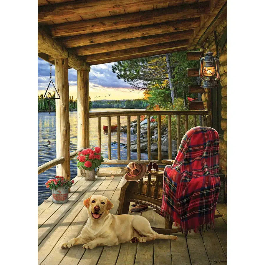 Lake Cabin Labrador 35 Piece Tray Jigsaw Puzzle Cobble Hill (ONLINE ORDER ONLY)