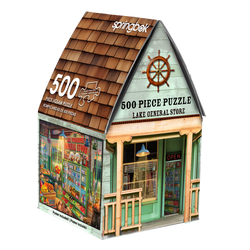 Lake General Store 500 Piece Jigsaw Puzzle in Shaped Box Springbok