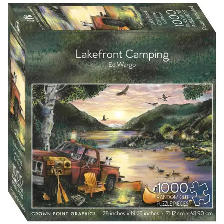 Lakefront Camping 1000 Piece Jigsaw Puzzle Crown Point (ONLINE ORDER ONLY)