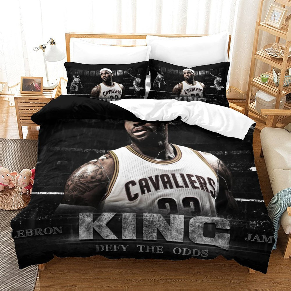 Lakers LeBron Raymone James Bedding Set Pattern Quilt Duvet Cover (Online Order Only)