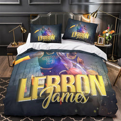 Lakers LeBron Raymone James Bedding Set Pattern Quilt Duvet Cover (Online Order Only)