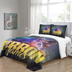 Lakers LeBron Raymone James Bedding Set Pattern Quilt Duvet Cover (Online Order Only)