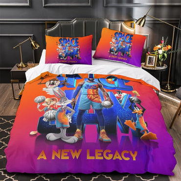 Lakers LeBron Raymone James Bedding Set Pattern Quilt Duvet Cover (Online Order Only)