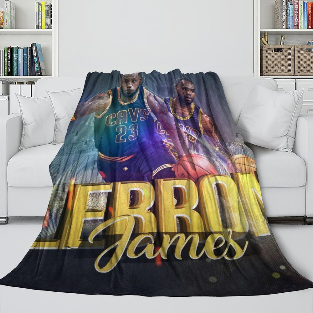 Lakers LeBron Raymone James Blanket Flannel Throw Room Decoration (Online Order Only)