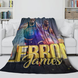 Lakers LeBron Raymone James Blanket Flannel Throw Room Decoration (Online Order Only)