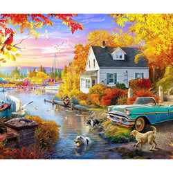 Lakeside Fall Retreat 1000 Piece Jigsaw Puzzle Springbok (ONLINE ORDER ONLY)