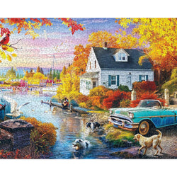 Lakeside Fall Retreat 1000 Piece Jigsaw Puzzle Springbok (ONLINE ORDER ONLY)