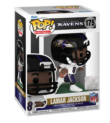 NFL Baltimore Ravens Lamar Jackson (Away Jersey) Funko Pop! Vinyl Figure #175 with Funko Protector (Online Order Only)