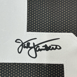 Framed Facsimile Autographed Jack Lambert 35x39 Pittsburgh Black Reprint Laser Auto Football Jersey (ONLINE ORDER ONLY)
