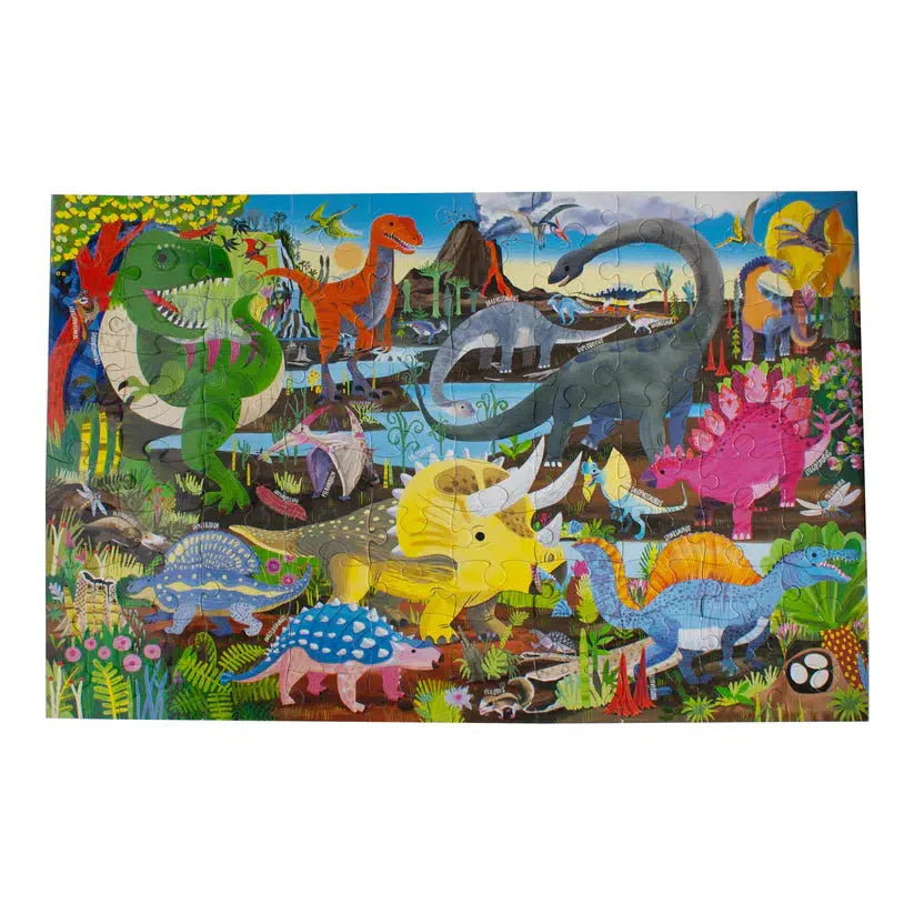 Land of Dinosaurs 100 Piece Jigsaw Puzzle eeBoo (ONLINE ORDER ONLY)
