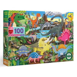 Land of Dinosaurs 100 Piece Jigsaw Puzzle eeBoo (ONLINE ORDER ONLY)