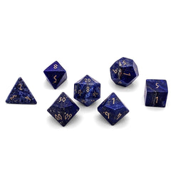 Lapis Lazuli - 7 Piece RPG Set Gemstone Dice (Online Only)
