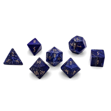 Lapis Lazuli - 7 Piece RPG Set Gemstone Dice (Online Only)