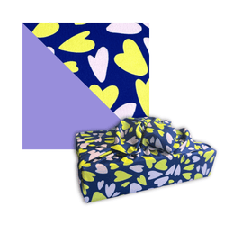 Large Reusable Cloth Furoshiki Gift Wrap | Bright Hearts (ONLINE ORDER ONLY)