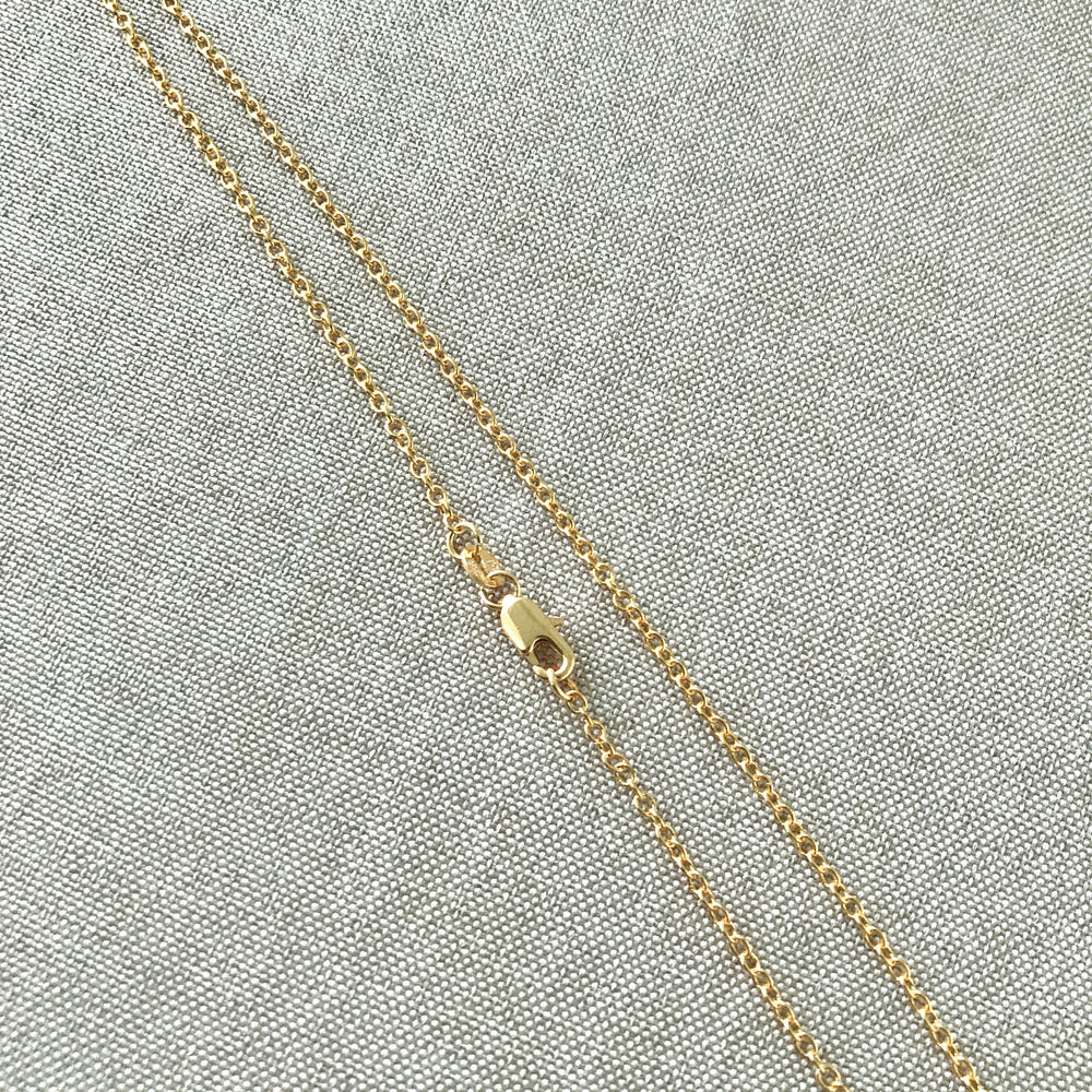 CLEARANCE - 24" 18KT Yellow Gold Filled Chain - MEDIUM LINK 3mm - 24 Inch - Lobster Claw Clasp - 18 Karat KT YGF - Cable Chain Necklace (ONLINE ORDER ONLY)