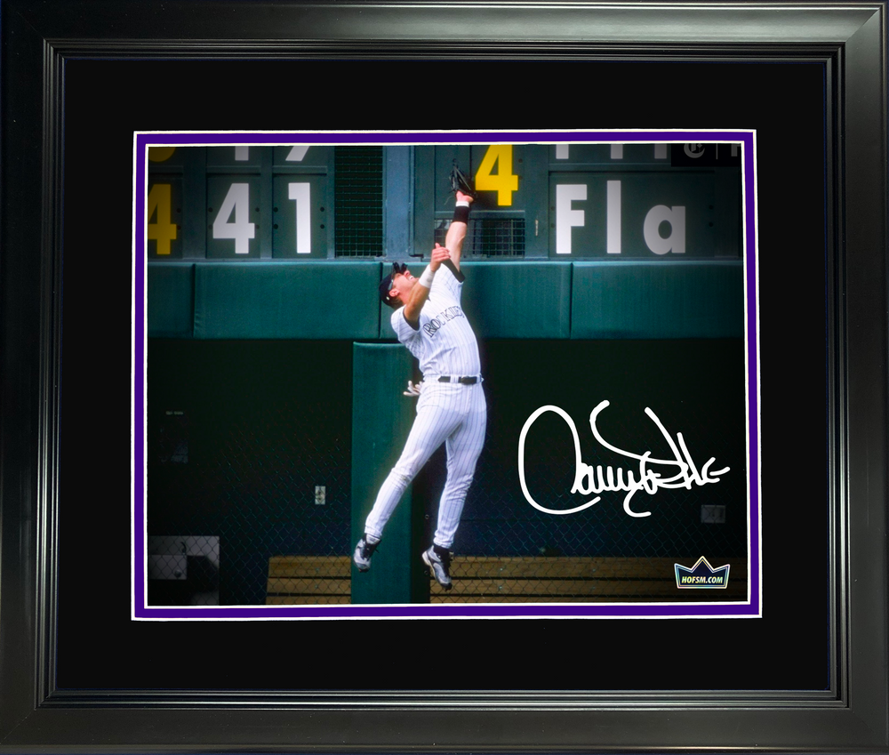 Framed Larry Walker Colorado Rockies Facsimile Laser Engraved Signature Auto 11"x14" Baseball Photo HOFSM Holo (ONLINE ORDER ONLY)
