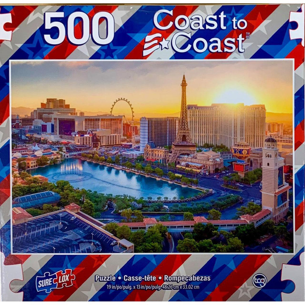 Las Vegas Coast to Coast 500 Piece Jigsaw Puzzle Sure Lox (ONLINE ORDER ONLY)