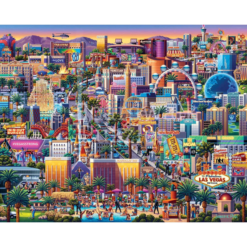 Las Vegas Strip 1000 Piece Jigsaw Puzzle Boardwalk (ONLINE ORDER ONLY)