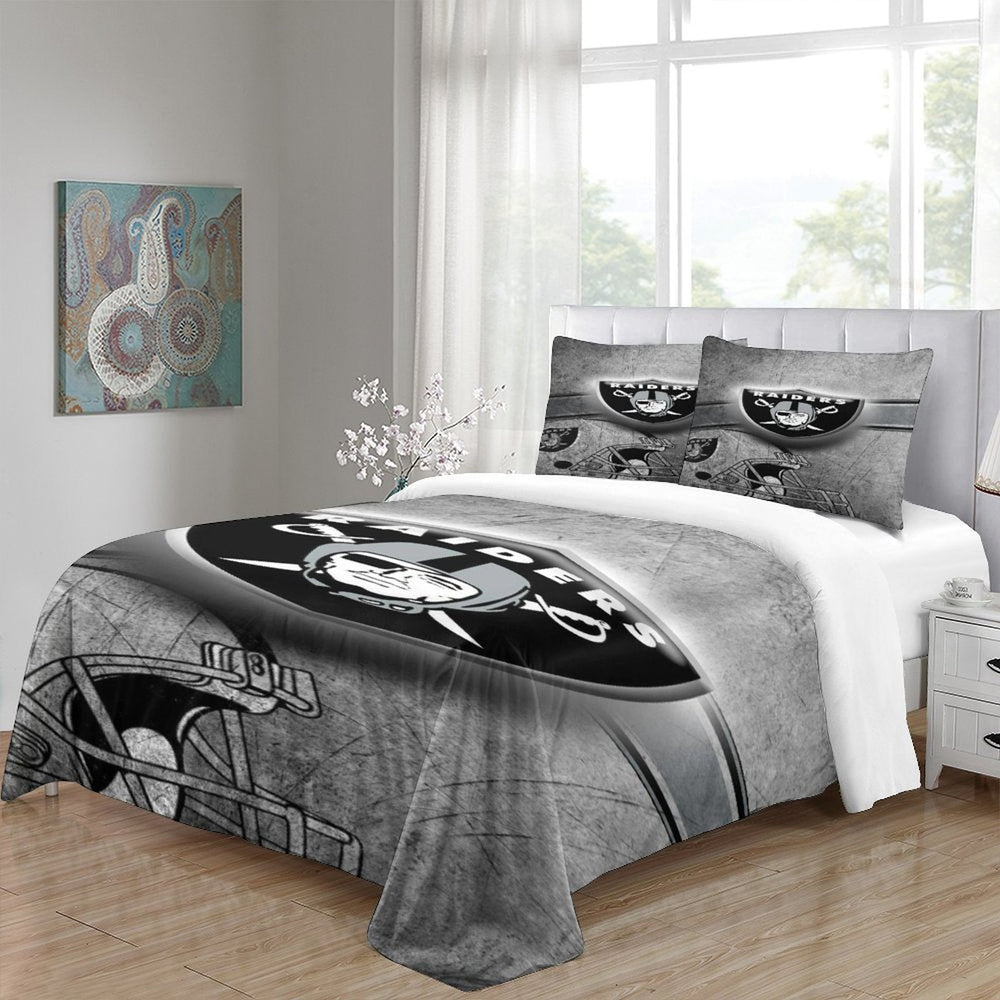 Las Vegas Raiders Bedding Set Duvet Cover Without Filler (Online Order Only)