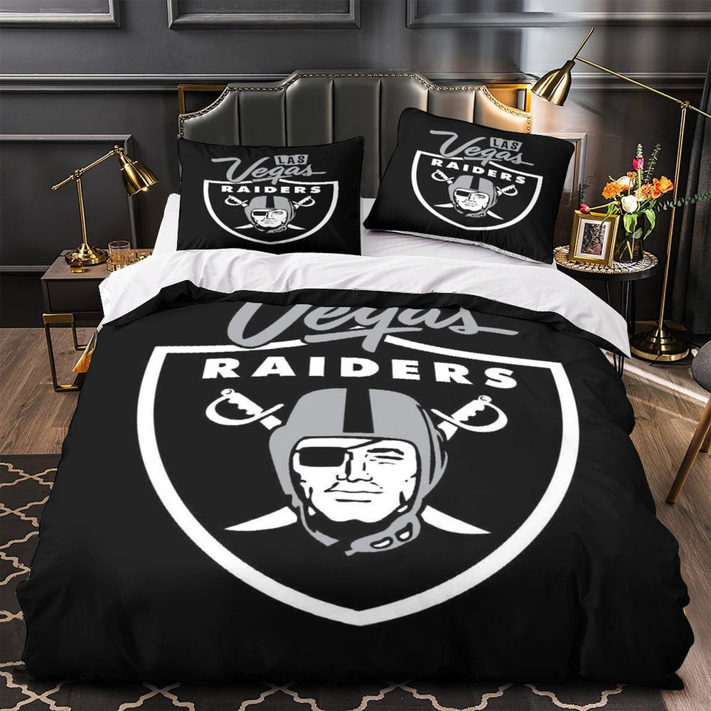 Las Vegas Raiders Bedding Set Duvet Cover Without Filler (Online Order Only)