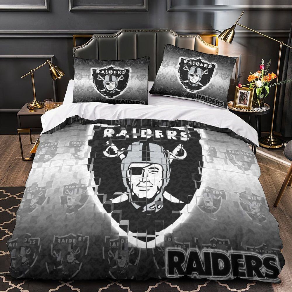 Las Vegas Raiders Bedding Set Duvet Cover Without Filler (Online Order Only)