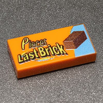 Pieces Last Brick - Custom Printed 1x2 Tile (Online Order Only)