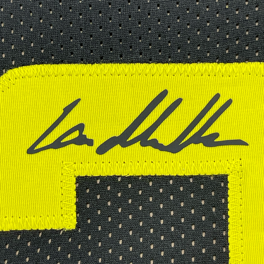 Framed Facsimile Autographed Lauri Markkanen 35x39 Utah Black Reprint Laser Auto Basketball Jersey (ONLINE ORDER ONLY)